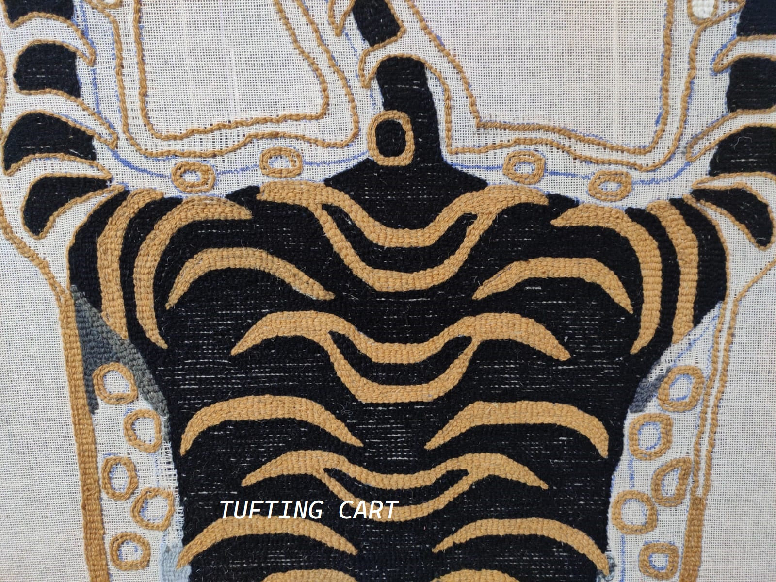 Tibetan Tiger Black Kitty Tufted Woolen Tibetan Rug - Black Kitty