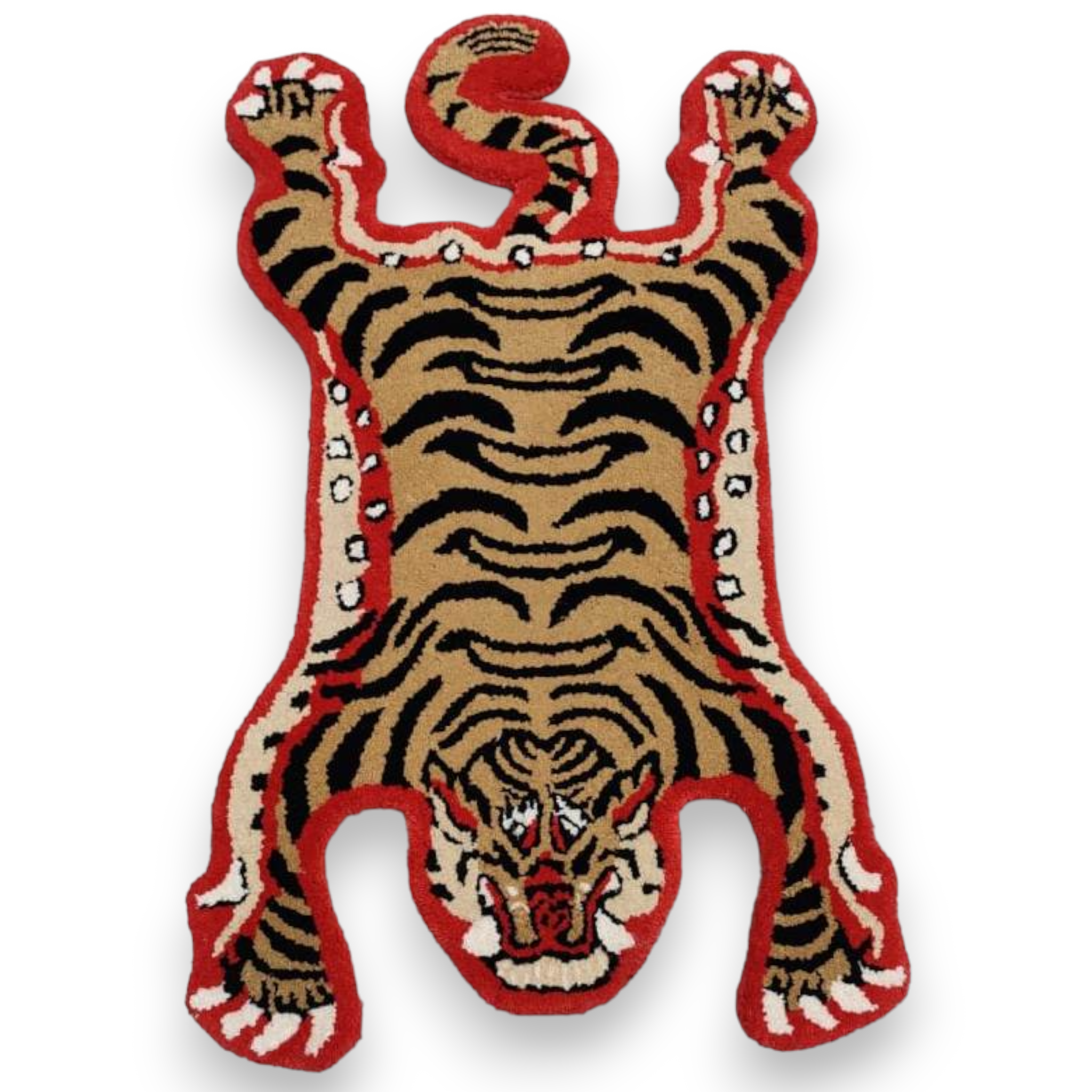 Tibetan Tiger Red Sam Tufted Woolen Tibetan Rug - Red Sam Color