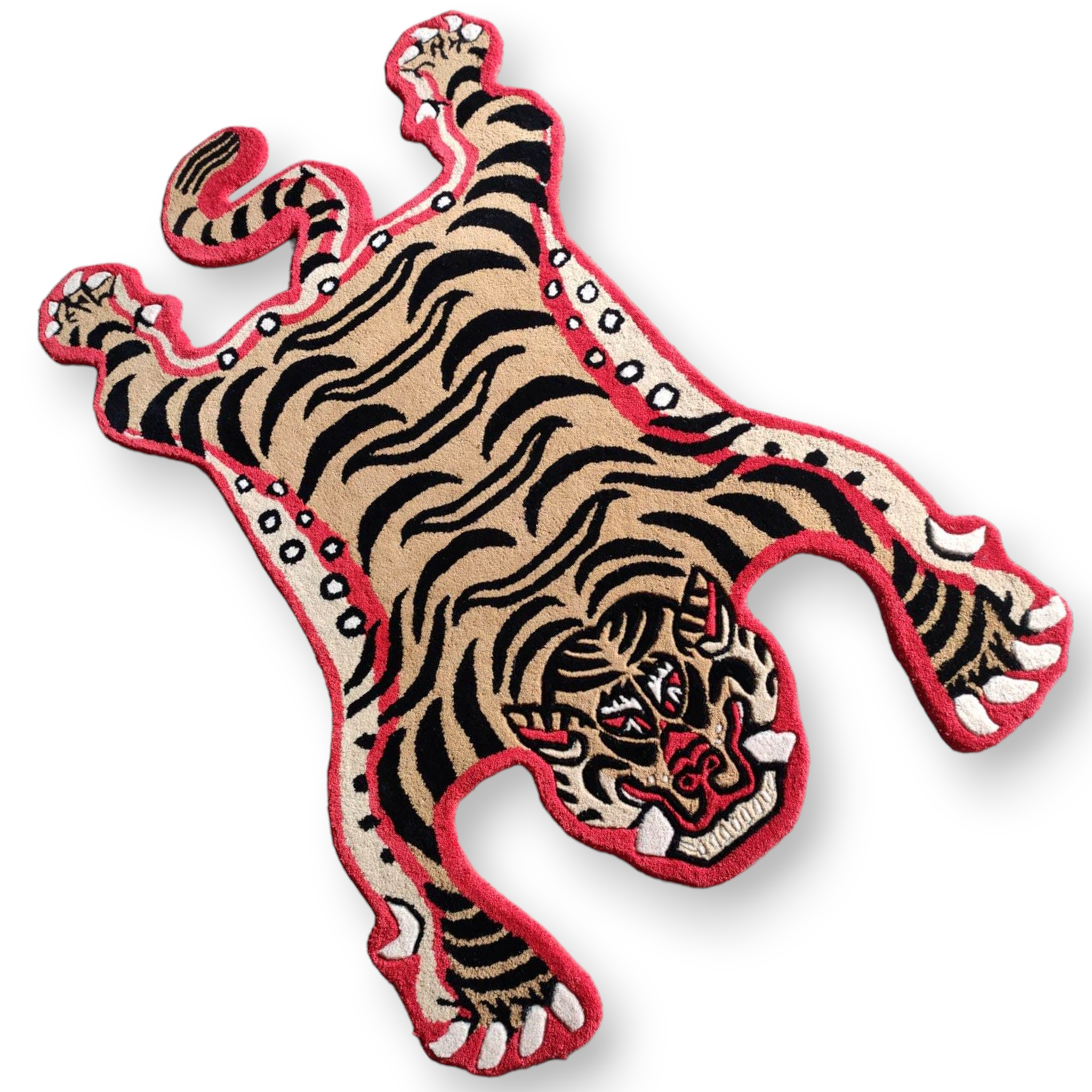 Tibetan Tiger Red Sam Tufted Woolen Tibetan Rug - Red Sam Color