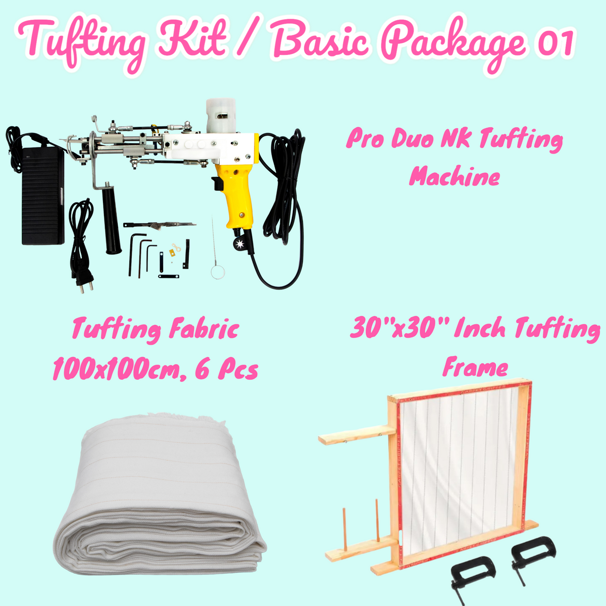 Rug Maker/ Basic-01 Tufting Starter Kit For beginners & professional ...