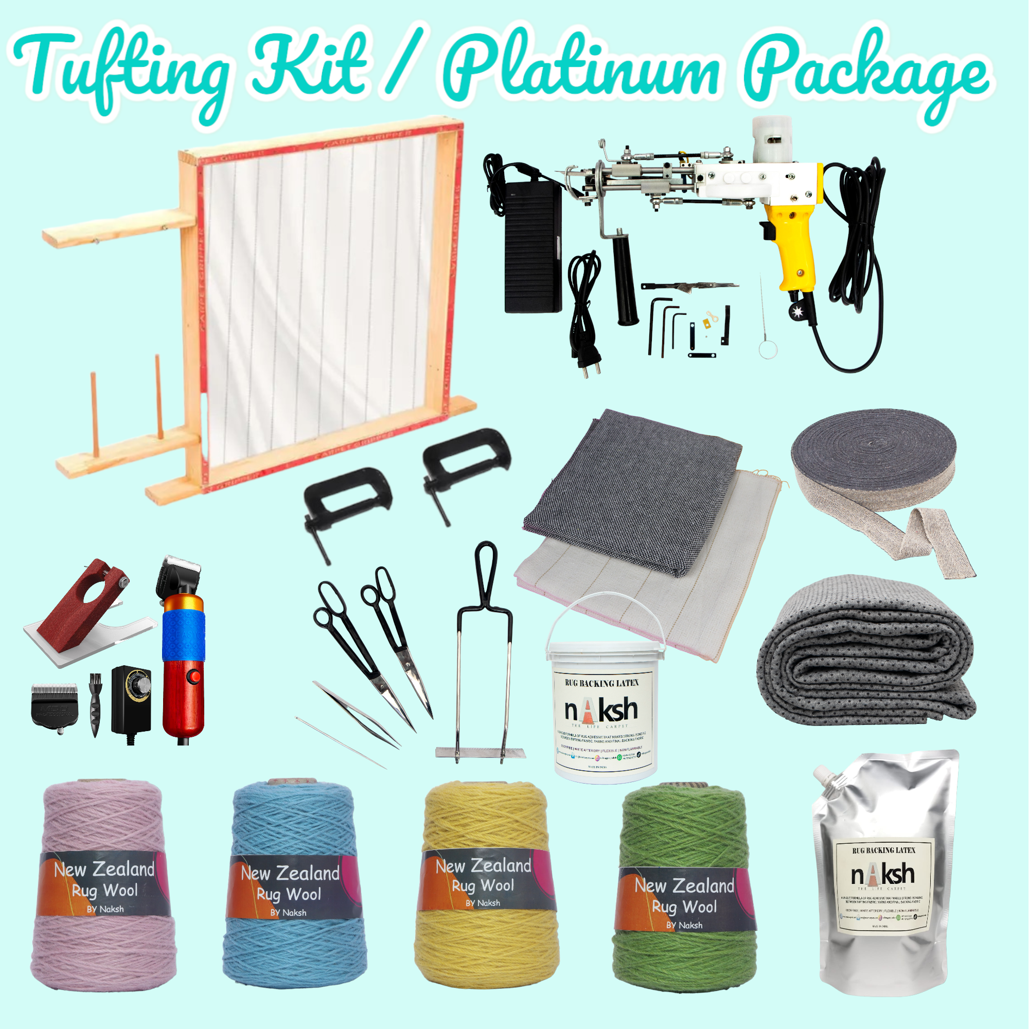 Rug Maker Platinum Tufting Gun Starter Kit For beginners & professional