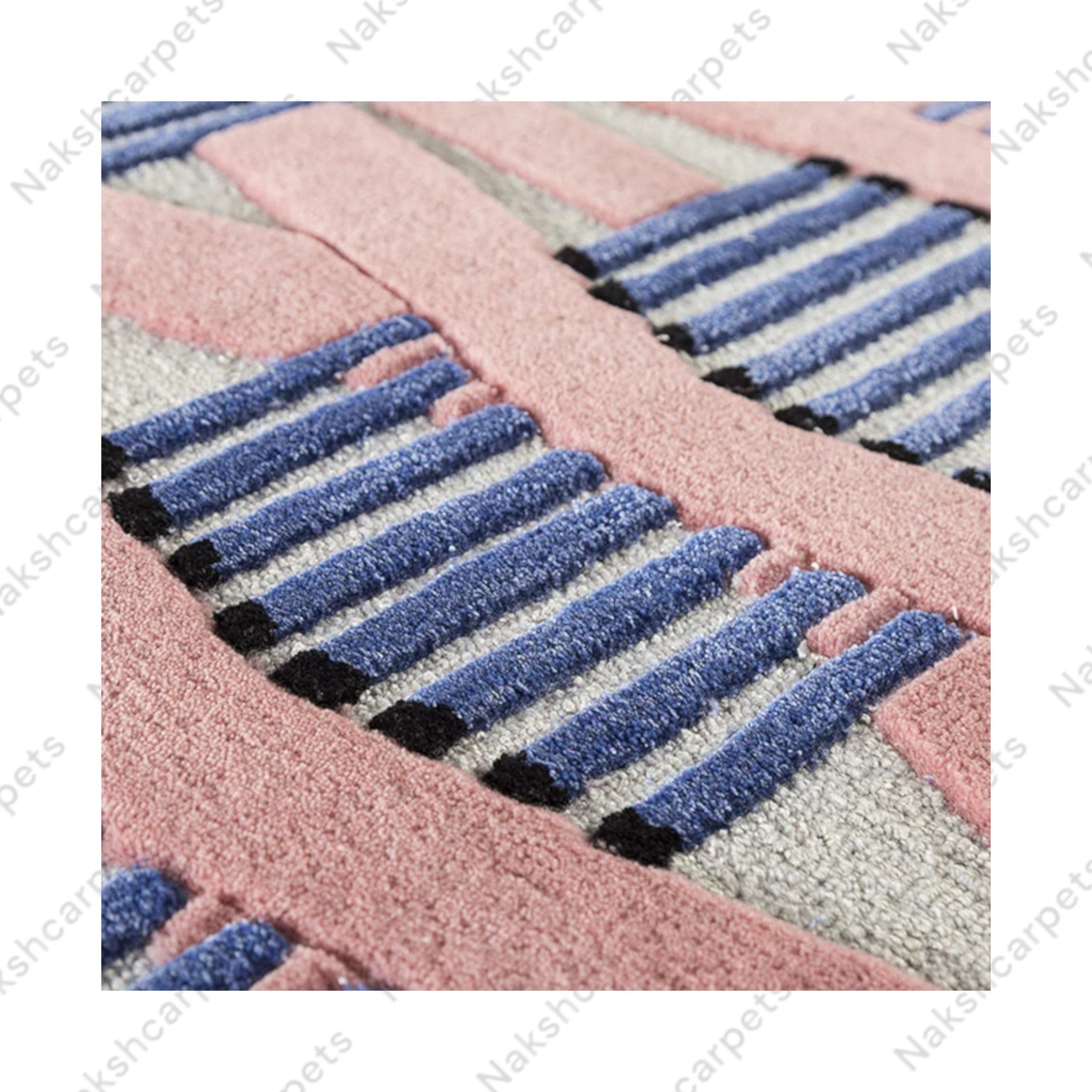 Geometric Pattern Modern High Quality Hand Tufted pile woolen Rug and Carpet For Bedroom Aesthetics, Living Room, Hall, Kitchen