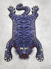 Tibetan Tiger Purple Blue Cris Tufted Woolen Tibetan Rug - Purple Blue Cris Color