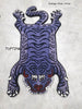 Tibetan Tiger Purple Blue Cris Tufted Woolen Tibetan Rug - Purple Blue Cris Color