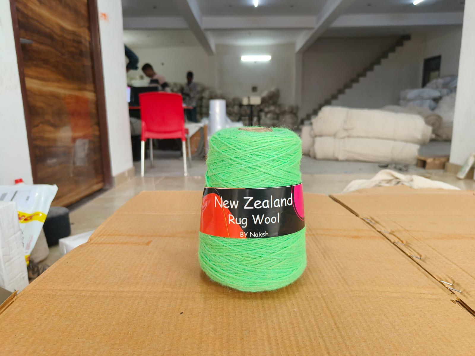 3ply NZ Tufting Wool Yarn - (07- Light Green Neon)/450gram