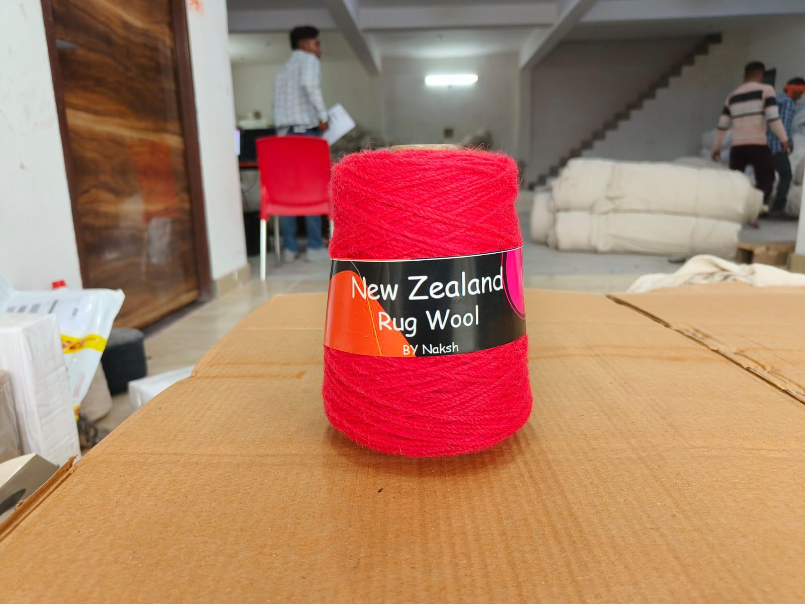 3ply NZ Tufting Wool Yarn - (09- Red Neon)/450gram