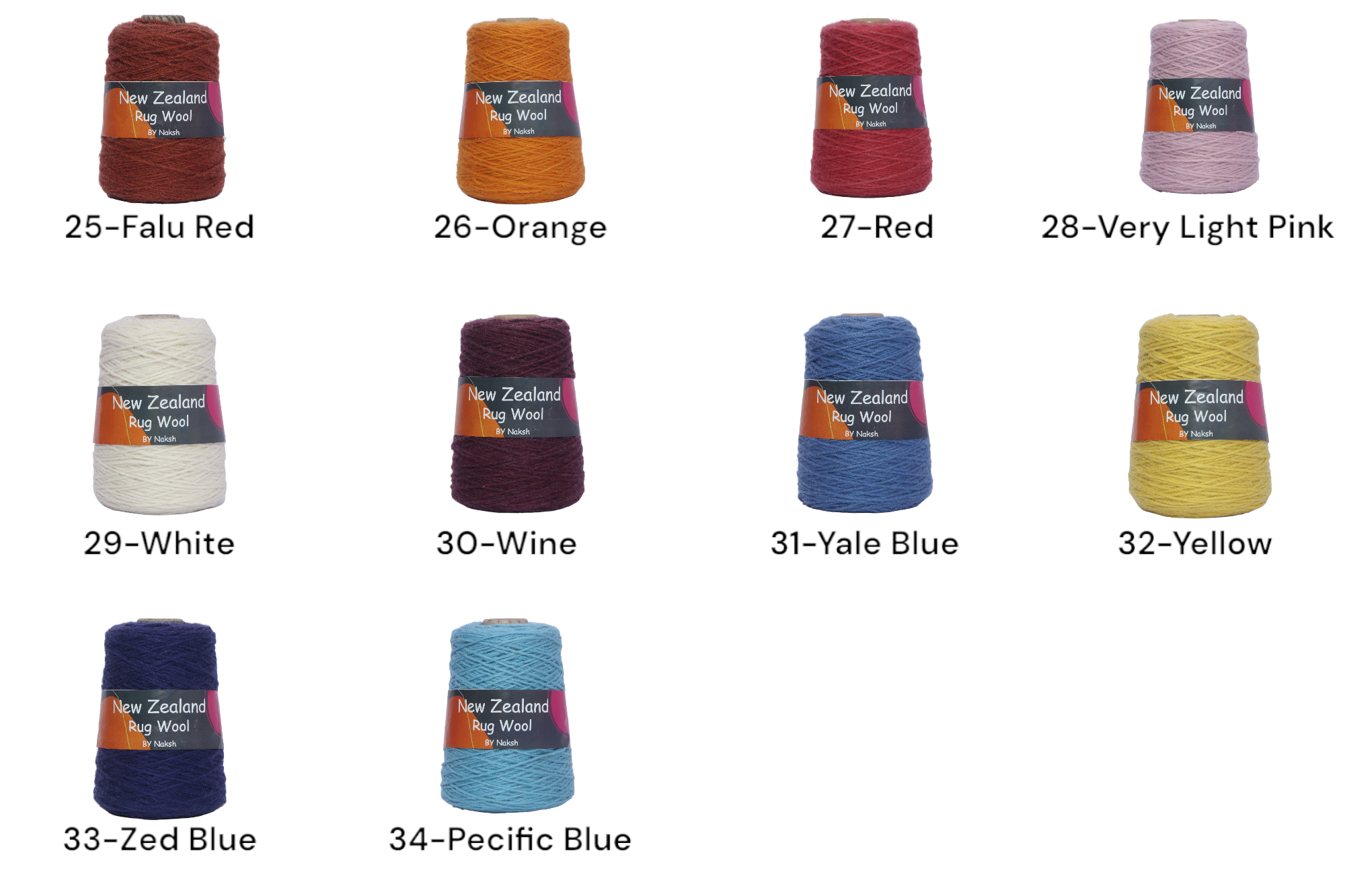 3ply NZ Tufting Wool Yarn - (01-Blue)/450gram