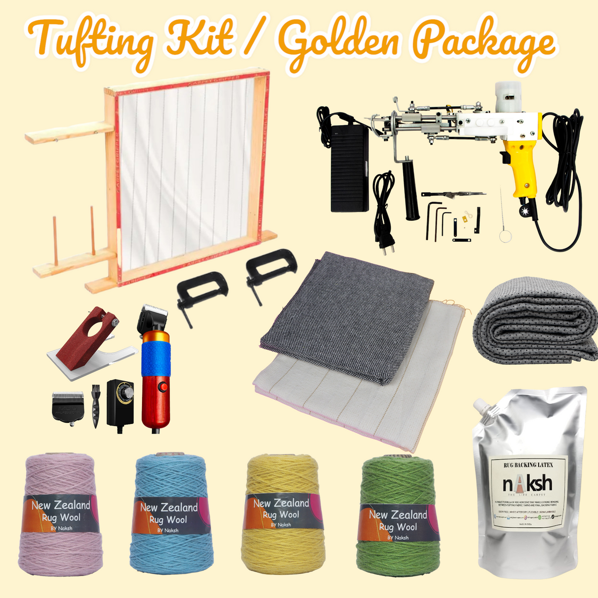 Rug Maker Golden Tufting Gun Starter Kit For beginners & professional ...